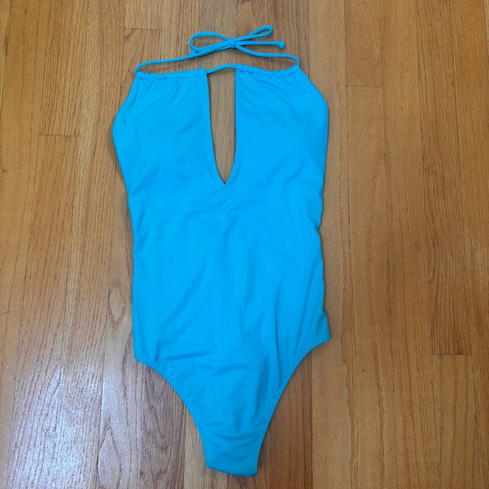 PINK Victoria's Secret Blue One-Piece Swimsuit